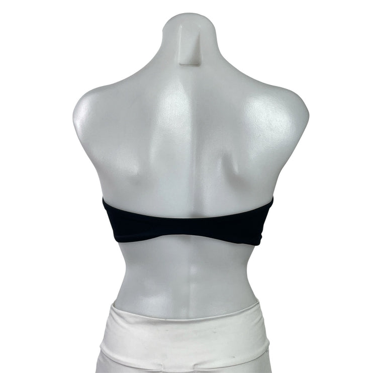 Oner Women's Black Strapless Tube Bandeau Yoga Athletic Sports Bra Top Size S