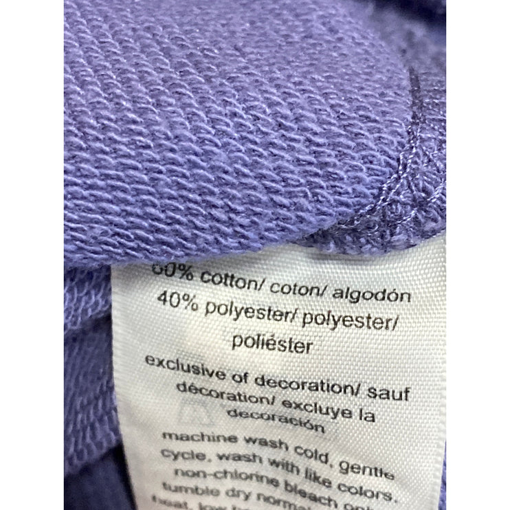 Tommy Jeans Womens Purple Crew Neck Long Sleeve Crop Sweater Sweatshirt Top Sz L