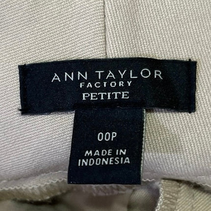 Ann Taylor Women's Beige Skinny Mid Rise Slim Fit Trousers Dress Pants Size 0