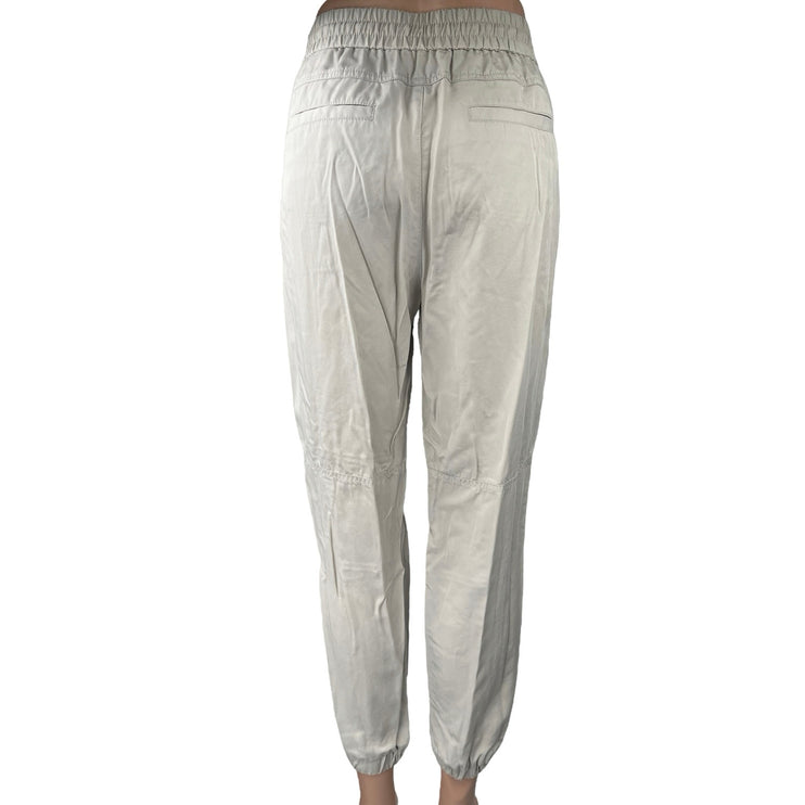 Banana Republic White Elastic Waist Windbreaker Parachute Jogger Sweat Pants S