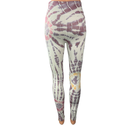 Spiritual Gangster Multicolor Tie Dye Sculpt Knit Mid Rise Leggings Pants XS/S