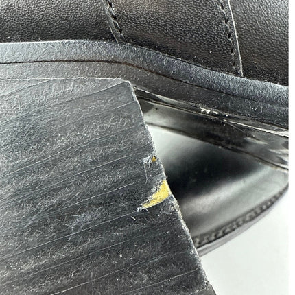 Celine Paris Women's Black Leather Block Heele Mid Calf Boots Size 37 US 6.5