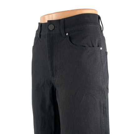 M.M Lafleur Women's Black High Rise Wide Leg Baggy Palazzo Denim Jeans Size 0