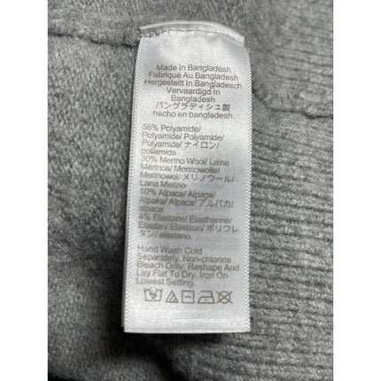 J.Crew Gray Alpaca Wool Mock Neck Long Sleeve Crop Sweatshirt Sweater Top Sz XXS