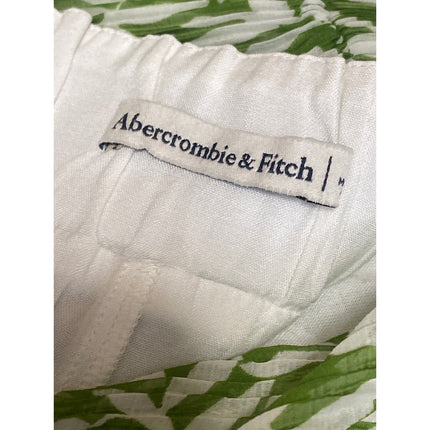 Abercrombie & Fitch Green Floral Sleeveless Mini Cami Tank Flare A-Line Dress L