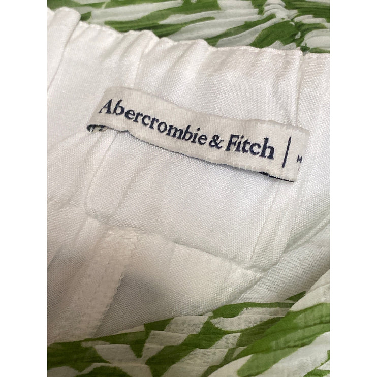 Abercrombie & Fitch Green Floral Sleeveless Mini Cami Tank Flare A-Line Dress L
