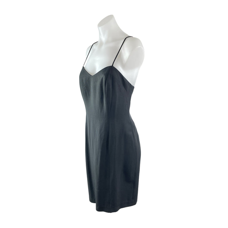 Joseph Ribkoff Black Sleeveless Cami V Neck Camisole Tank Mini Sheath Dress 8