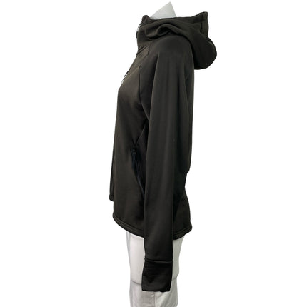 H&M Move Women's Dark Gray Mid Layer Hoodie Hooded Full Zip Coat Jacket Size L