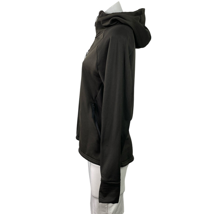 H&M Move Women's Dark Gray Mid Layer Hoodie Hooded Full Zip Coat Jacket Size L