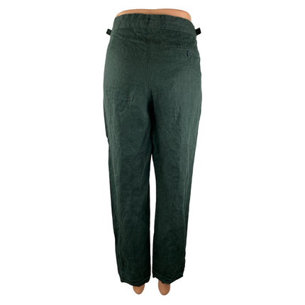 Orlebar Brown Women's Green High Waisted Straight Leg Trousers Pants Size 2