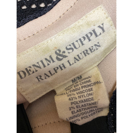 Ralph Lauren Denim & Supply Black :ace Open Back Half Sleeve Mini Shift Dress M