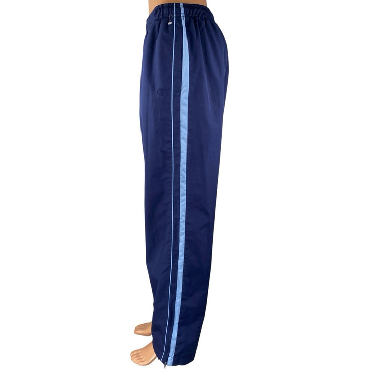 Champion Women's Blue Elastic Waist Windbreaker Activewear Gym Sweatpants Size L