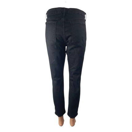 Jen7 7 For All Mankind Black High Waisted Slim Skinny Y2k Denim Jeans Size 10