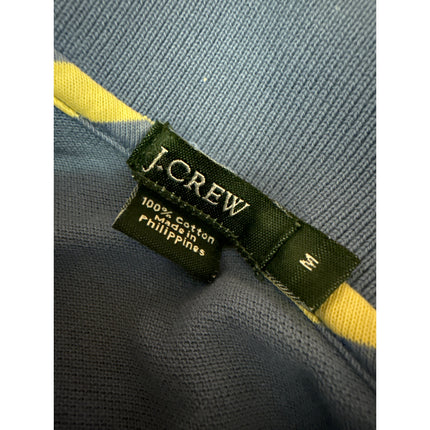J.Crew Mens Blue Collared Button Golf Short Sleeve Polo Shirt T Shirt Top Size M