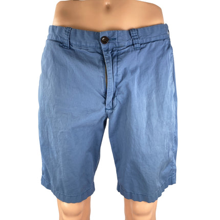 J.Crew Stretch Men's Blue Cotton Mid Rise Slim Straight Chino Bermuda Shorts 33