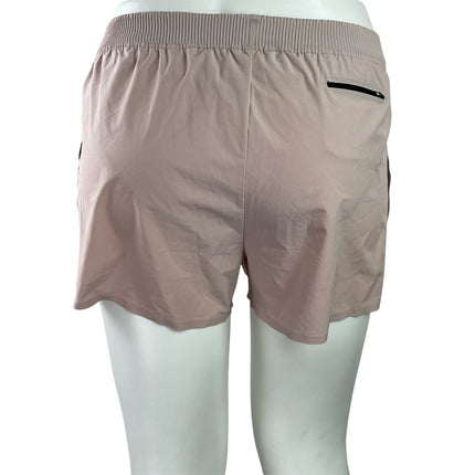 On Clouds Train Womens Beige High Rise Yoga Mini Athletic Running Shorts Size XL