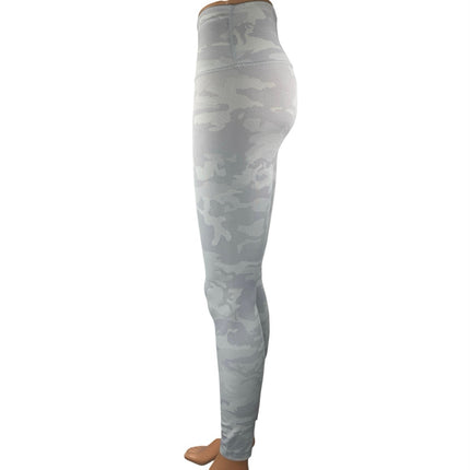 Lululemon Wunder Under Gray Camo Camouflage Skinny Activewear Leggings Pants 4
