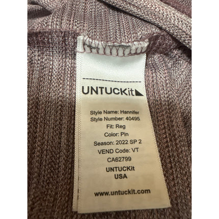 Untuckit Men's Purple Short Sleeve Collared Golf Tennis Polo Shirt Top Size M