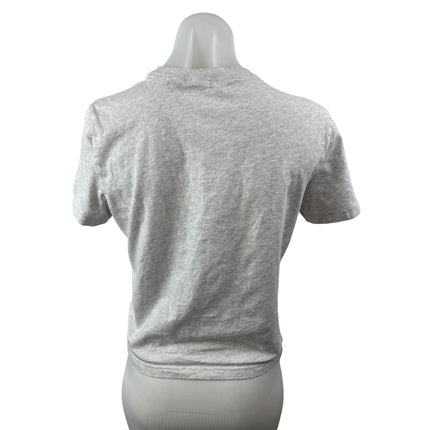 Aritzia TNA Soft Feels Gray Crew Neck Short Sleeve Crop Boxy Tee T-Shirt Top S