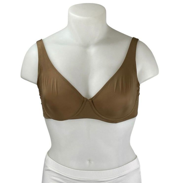 CUUP The Scoop Micro Womens Brown Adjustable Straps Underwire Bra Top Size 34E