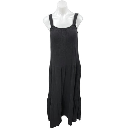 BB Dakota Steve Madden Black Sleeveless Cami Camisole Tiered Midi Tank Dress XS