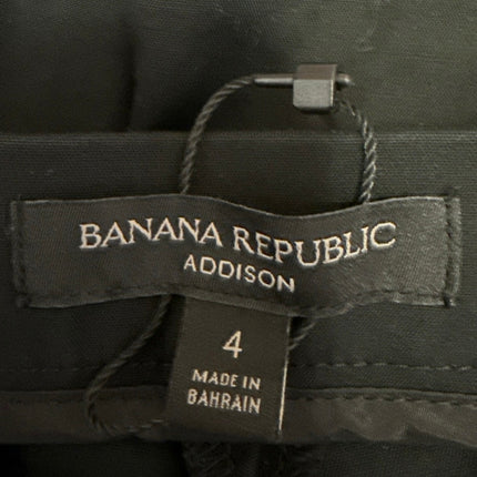 Banana Republic Women's Black Mid Rise Stretch Zip Slim Trouser Pants Size 4
