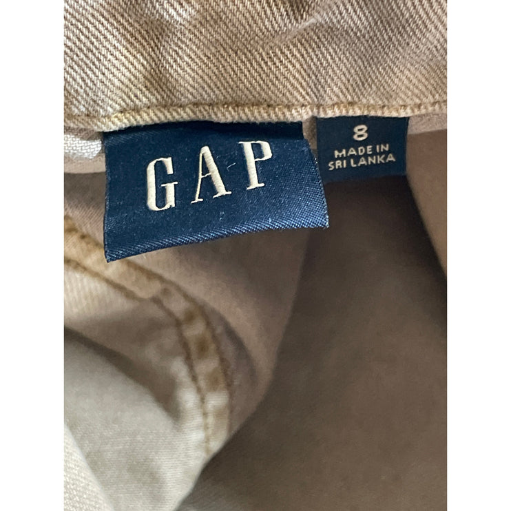 Gap Women's Beige Khaki High Rise Wide Leg Baggy Cargo Trousers Pants Size 8