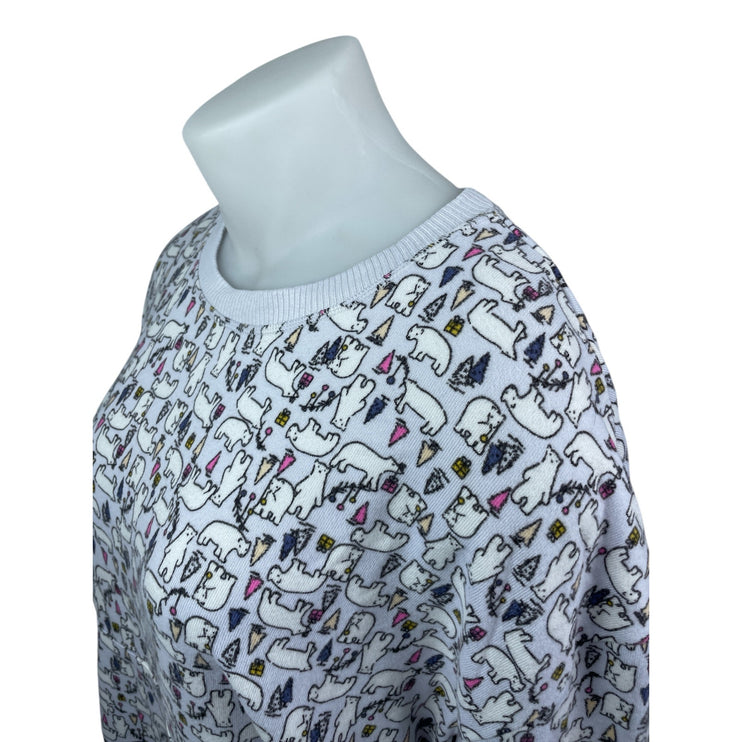Cuddl Duds Women's Gray Polar Bears Long Sleeve Sweater Pajama Pants Set Size 3X