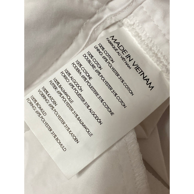 Club Monaco Women's White Eyelet Embroidered Mid Rise Scalloped Mini Shorts 6