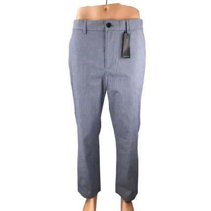 NEW Banana Republic Men's Blue Stretch Slim Fit Trousers Dress Pants Size 35