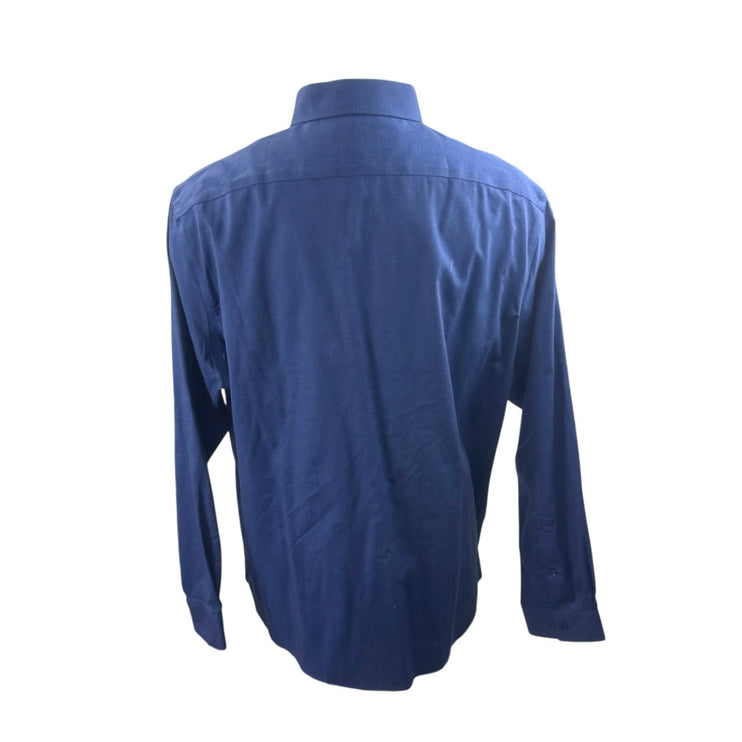 NEW Michael Kors Men's Blue Long Sleeve Button Down Stretch Dress Shirt Top XXL