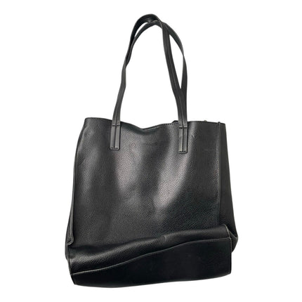 Calvin Klein Anya Signature Chain Black Faux Leather Purse Tote Shoulder Bag OS