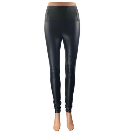 Aritzia Wilfred Black Faux vegan Leather High Waist Skinny Trousers Pants Size S