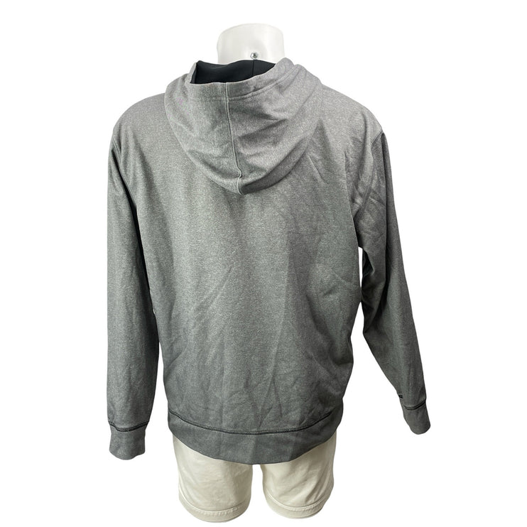 NFL Team Apparel Baltimore Ravens Heather Gray Fleece Hoodie Hooded Sweatshirt L