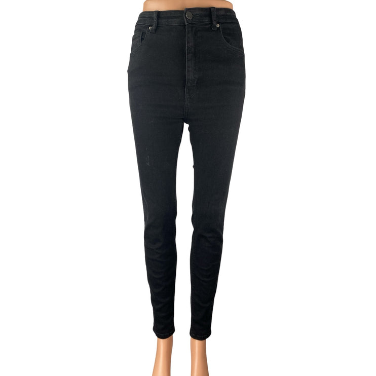 Pull & Bear Womens Black Pocket High Waisted Slim Fit Skinny Jeans Denim Pants 4