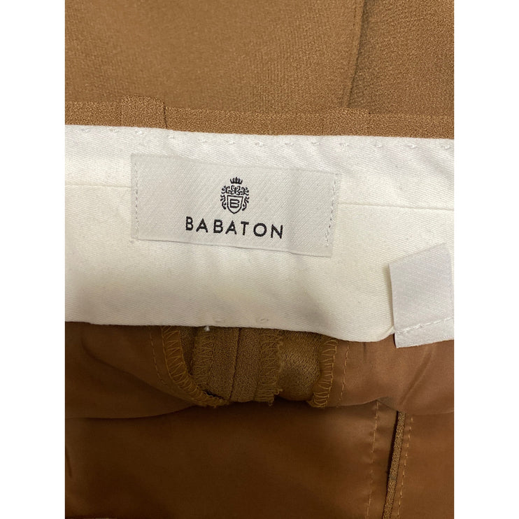 Aritzia Babaton Women's Tan High Waisted Wide Leg Straight Trousers Pants Size 4