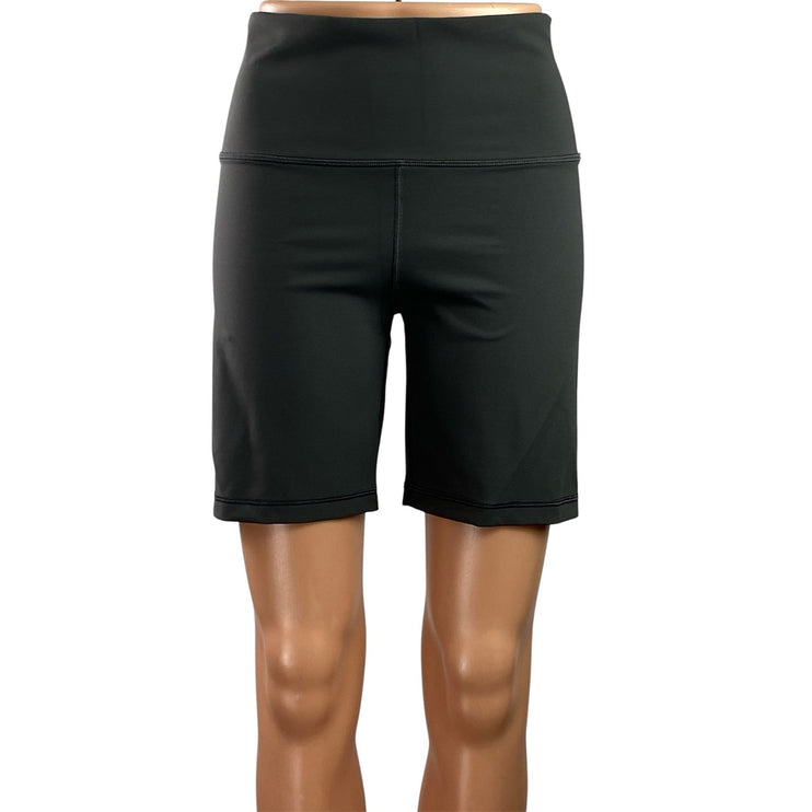 Aritzia TnAction Black High Waisted Mid Thigh Activewear Athletic Biker Shorts M