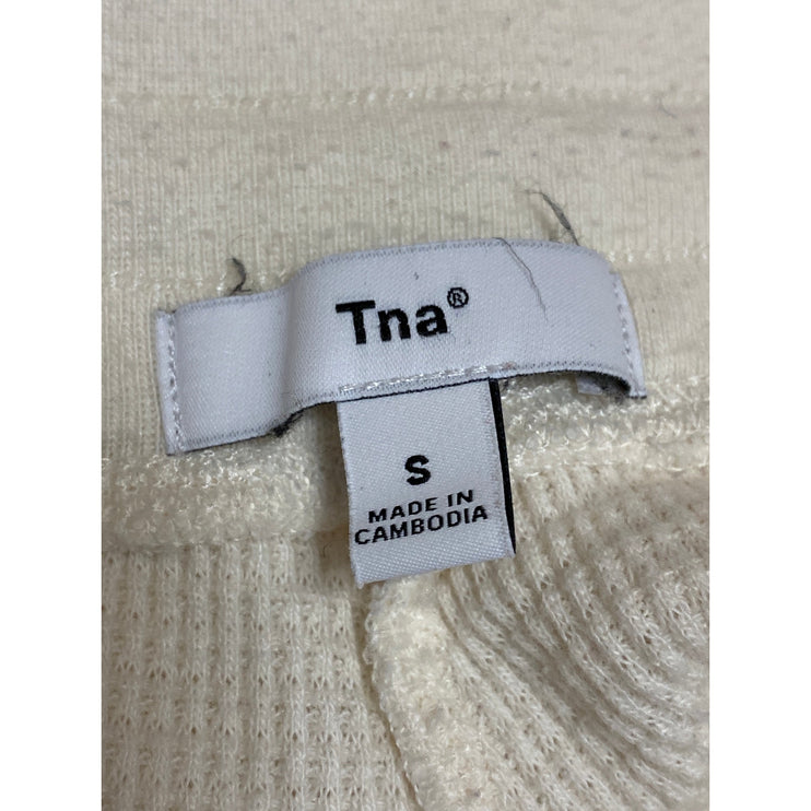 Aritzia Tna Womens White High Rize Palazzo Wide Leg Beach Lounge Trouser Pants S