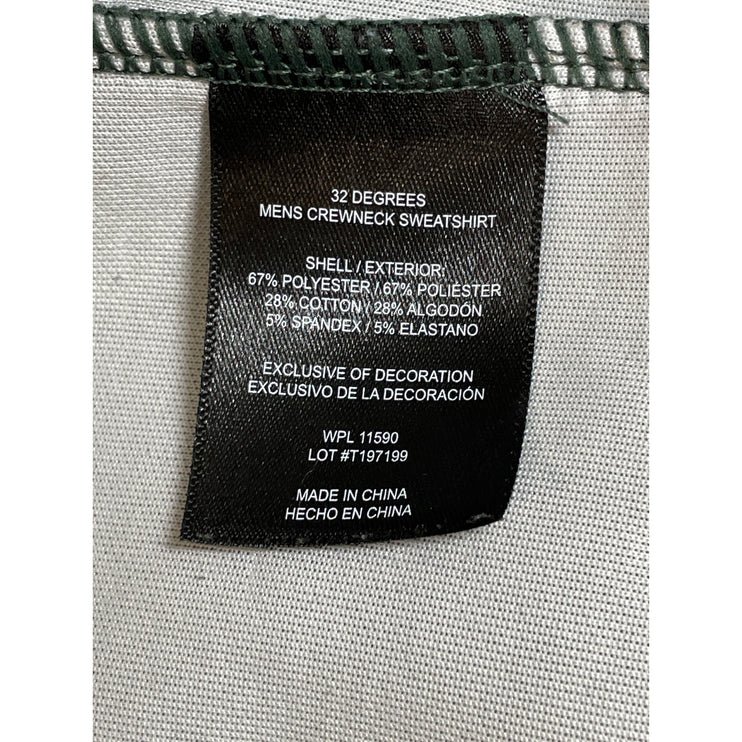 32 Degrees Men's Green Crew Neck Long Sleeve Athletic Sweater Sweatshirt Top L