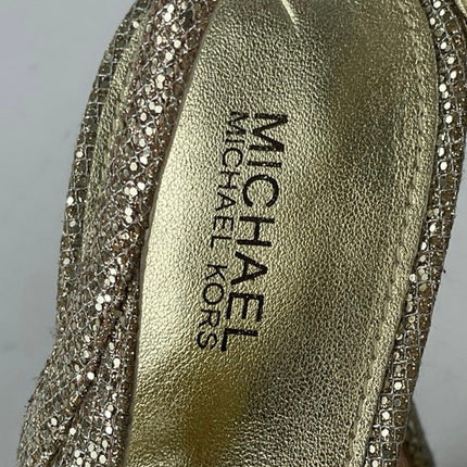 Michael Kors Alina Flex Silver Pointed Slingback Strap Pumps Stiletto Heels 8.5