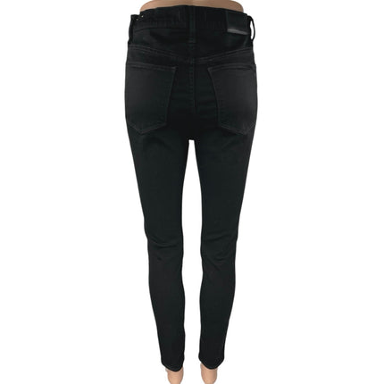 Madewell 10" High Rise Skinny Women's Black Casual Ankle Denim Jeans Size 28