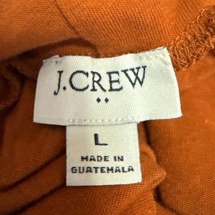 J.Crew Brown Knit Foldover Turtleneck Long Sleeve Pullover Sweater Top Size L