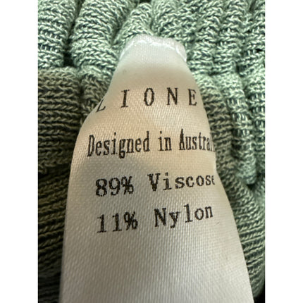 Lioness Green Knit Long Sleeve Ruched Tie Slim Mini Bodycon Sweater Dress Size S
