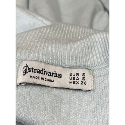 Stradivarius Women's Light Green Turtlemeck Long Sleeve Knit Sweater Top Size S