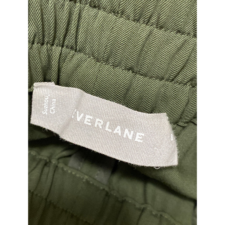 Everlane 100% Wool Women's Green High Rise Loose Straight Trousers Dress Pants 8