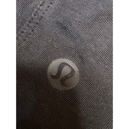 Lululemon Womens Black Tie knot Front Short Sleeve Crop Tee T-shirt Top Size S