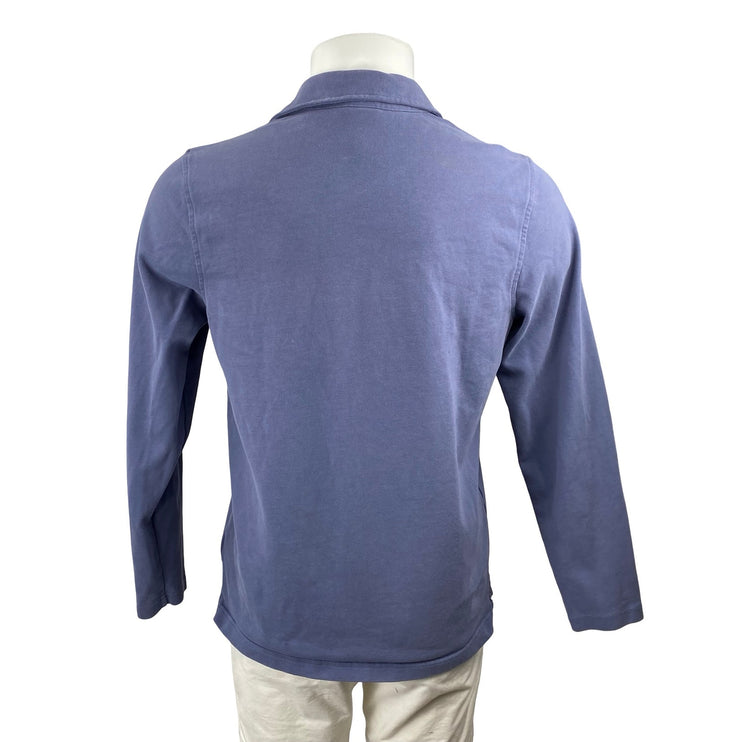 Brooks Brothers Men Blue Long Sleeve Pocket Golf Casual Polo Shirt Top Size M