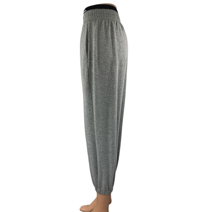 OGL Women's Gray High Rise Double Waistband Tapered Jogger Sweat Pants Size S