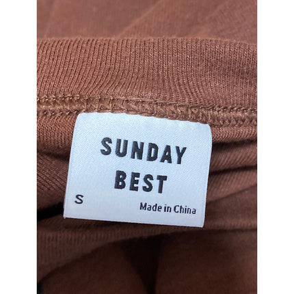 Aritzia Sunday Best Women's Brown Crewneck Short Sleeve T Shirt Tee Top Size S