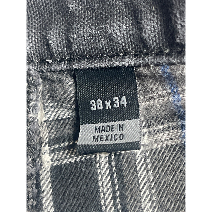 Carhartt Vintage Men's Faded Black High Rise Straight Wide Leg Denim Jeans 38x34